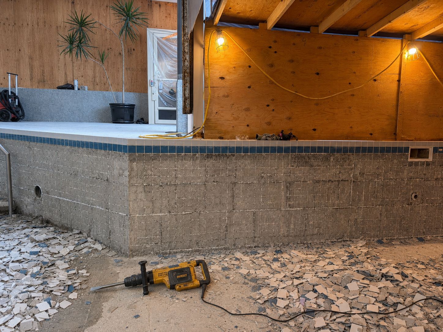 Concrete and civil work on site