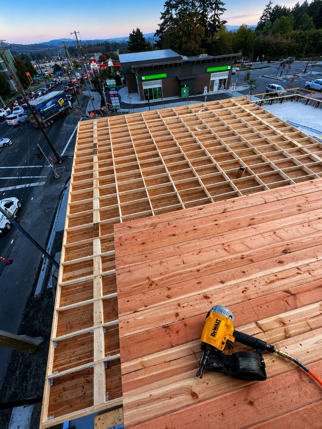 Modern development construction site